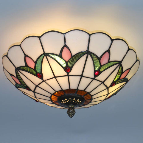 Skyweel study-room stained-glass lamp brings classic charm and focus.