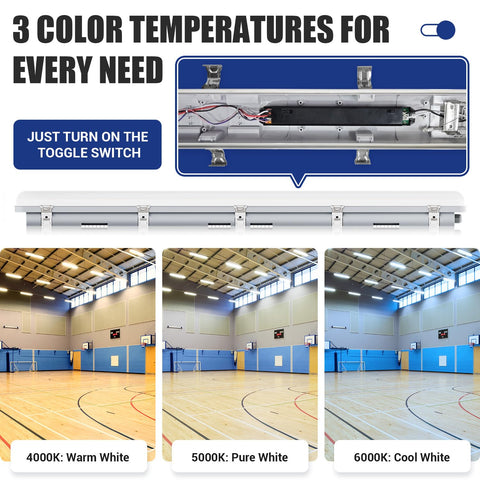SLAclite 4ft LED vapor-tight light, interior mounting for versatile spaces.