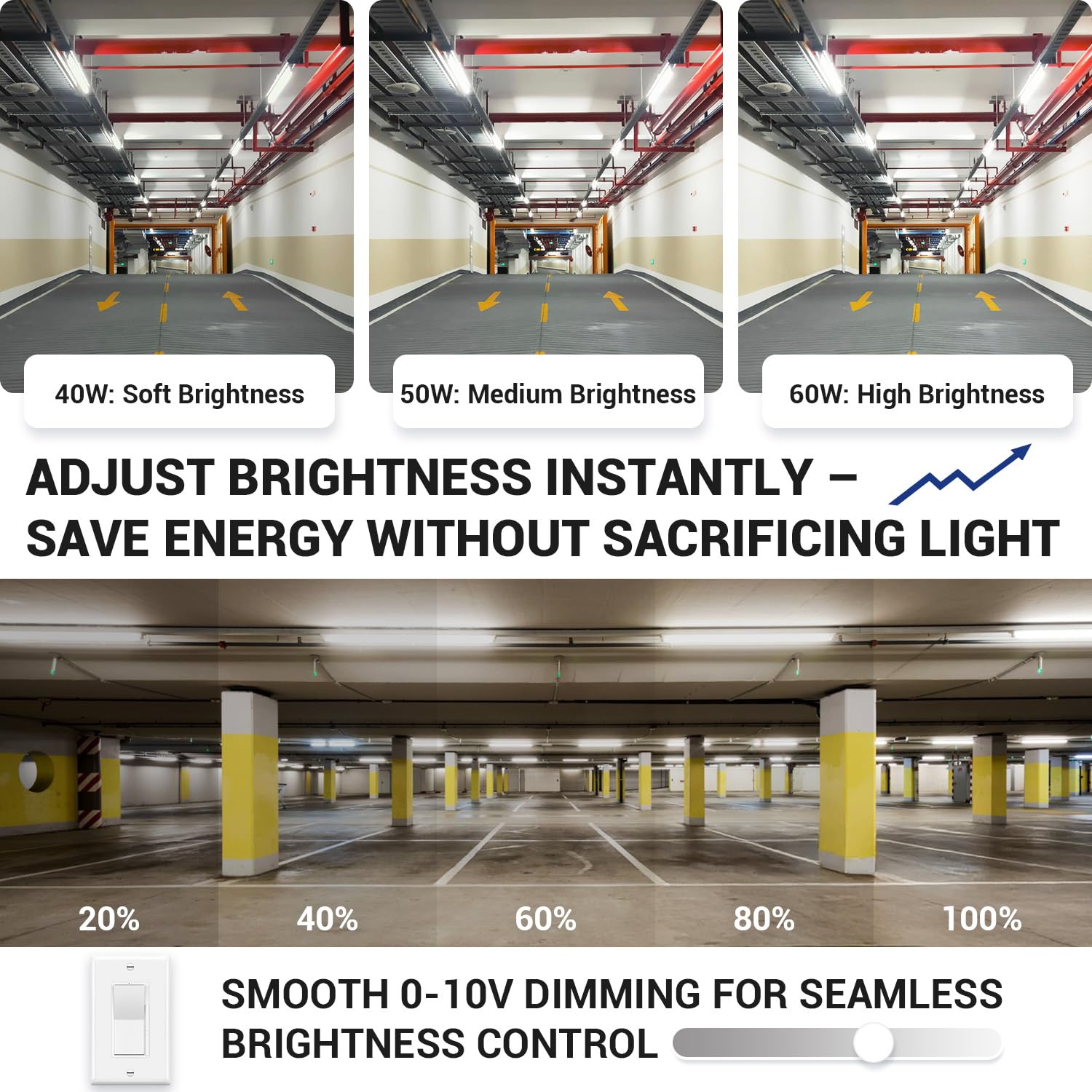 SLAclite 4ft LED vapor-tight light, outdoor/wet location ready for damp areas.