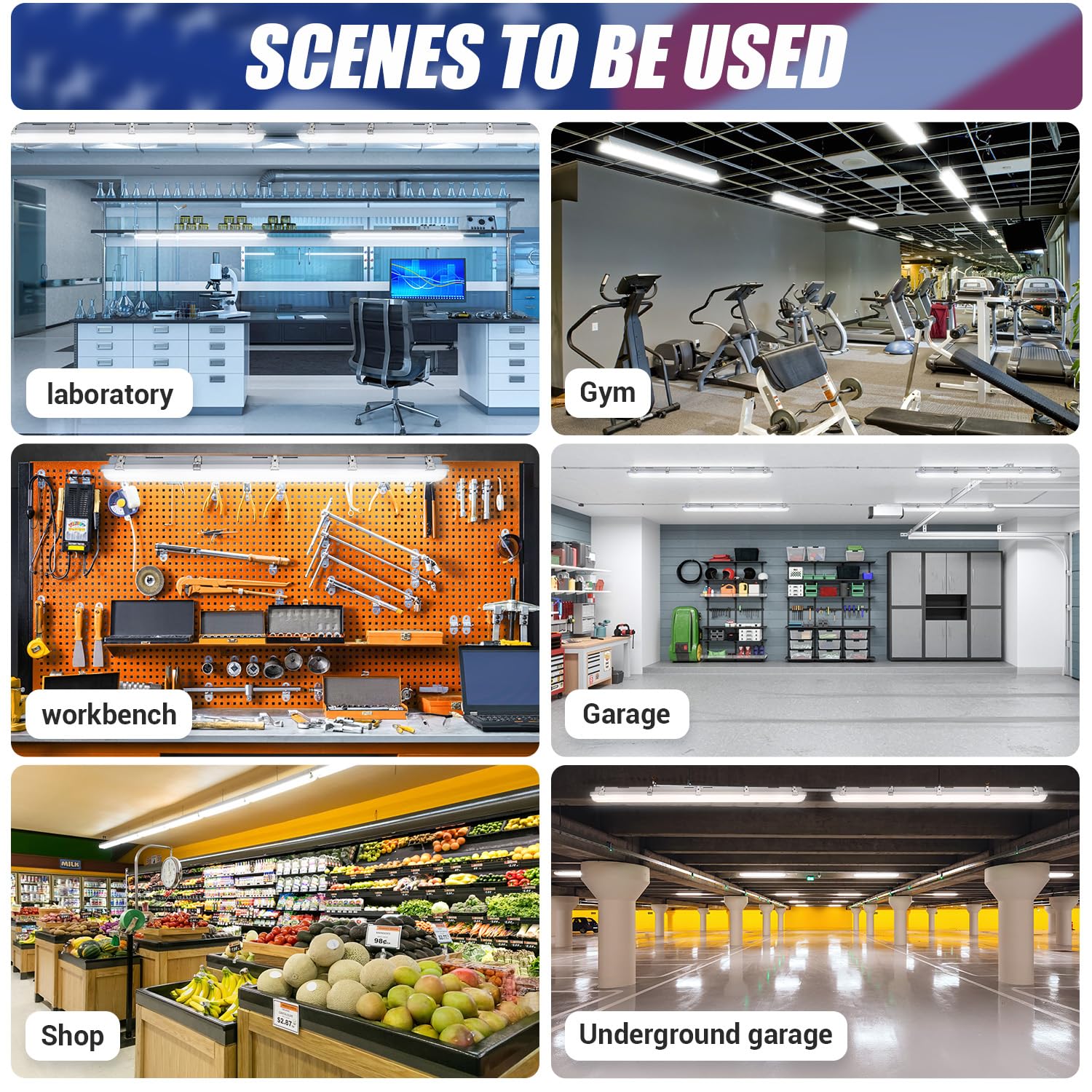 SLAclite 4ft LED vapor-tight light, walk-in cooler ready illumination.