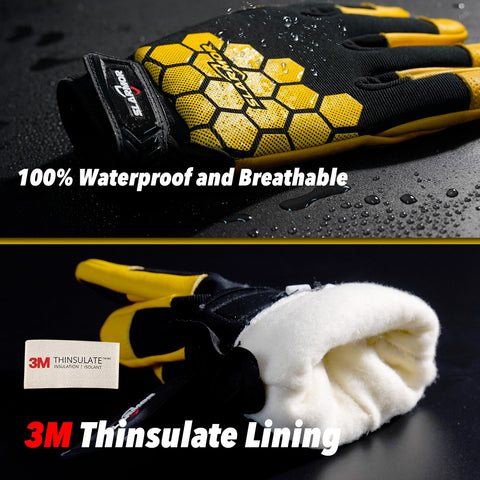 SLARMOR leather palm provides puncture and abrasion resistance