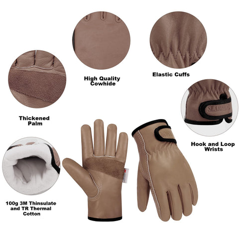 SLARMOR gloves feature 100-gram Thinsulate insulation for warmth without bulk.