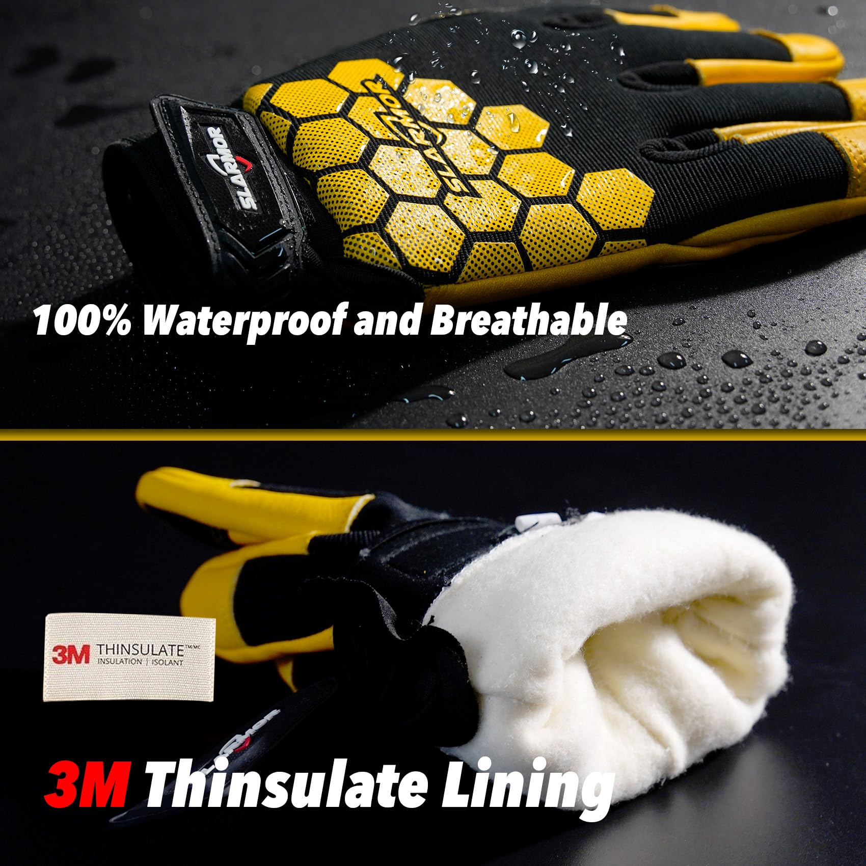 SLARMOR winter gloves puncture palm offers durable protection for tools