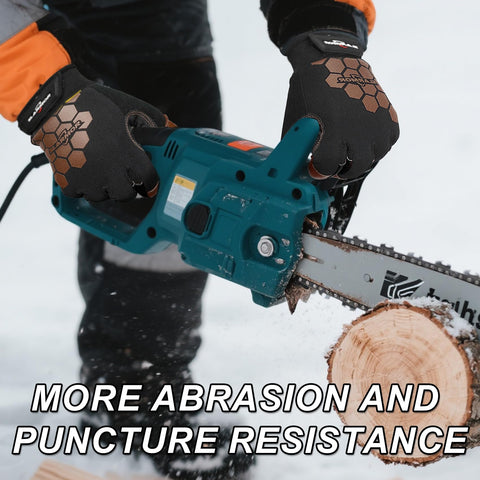 SLARMOR gloves with adjustable Velcro wrist create a secure wind-resistant fit.