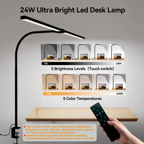 SLDRZN LED Desk Lamp with 360 gooseneck enables flexible positioning for precise illumination.