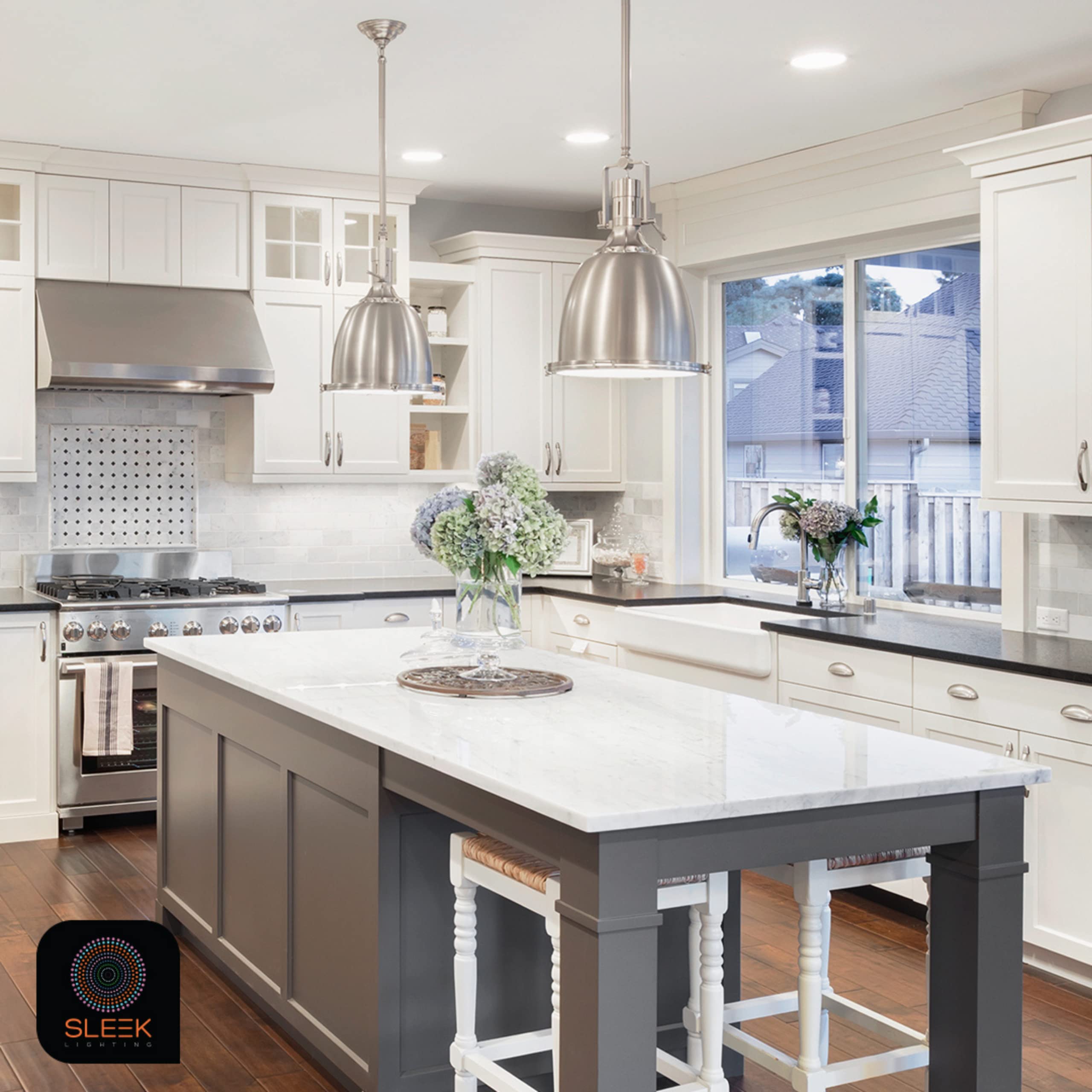 SLEEKLIGHTING 4-pack ready for kitchens, bathrooms, or hallways with neutral daylight