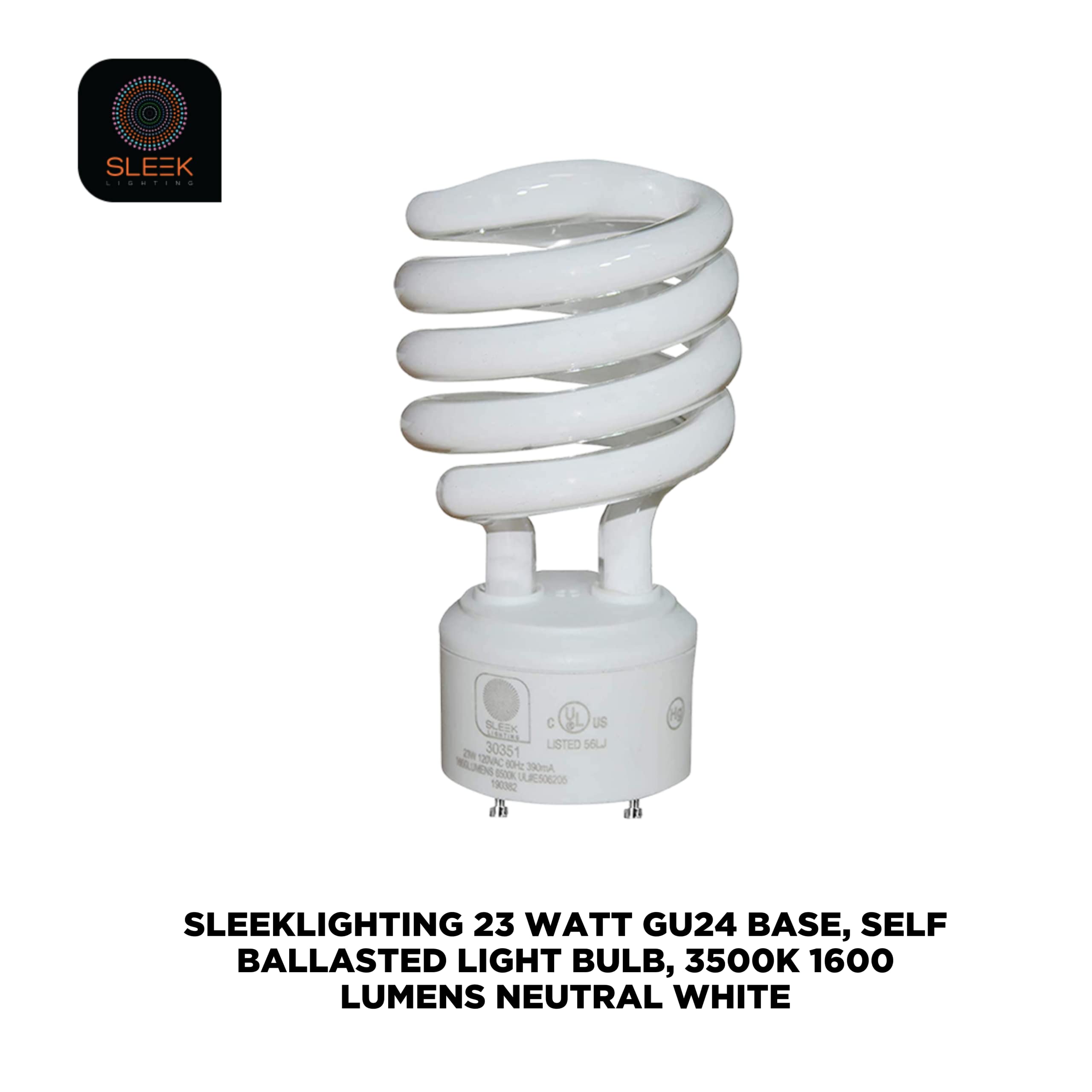 SLEEKLIGHTING 4-pack of CFL bulbs for multiple fixtures