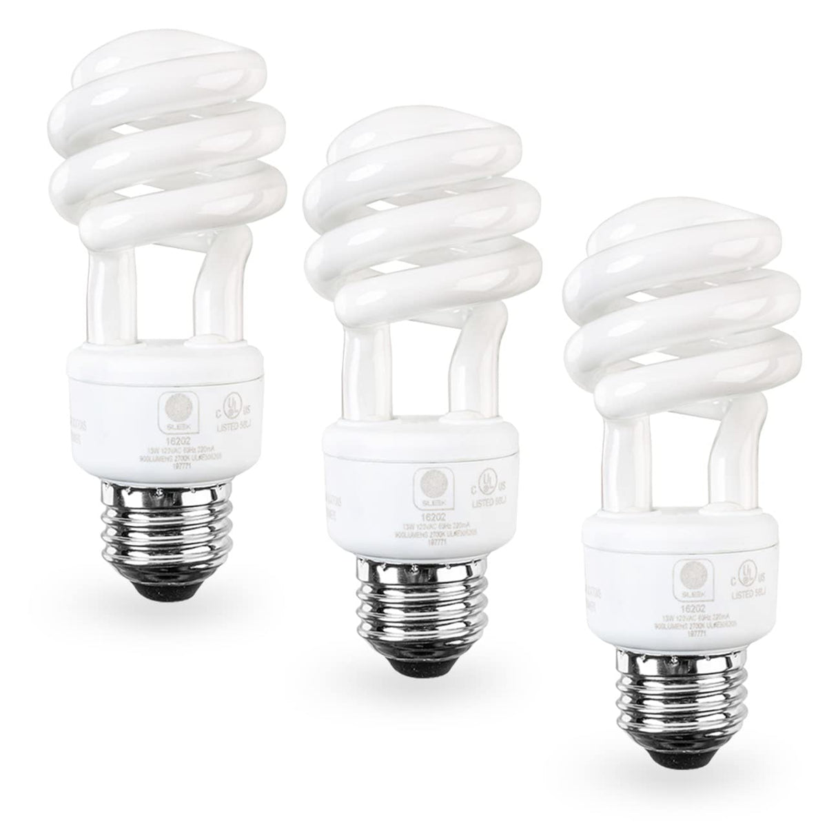 SLEEKLIGHTING 13W CFL bulb with E26 base emits bright 5000K daylight.