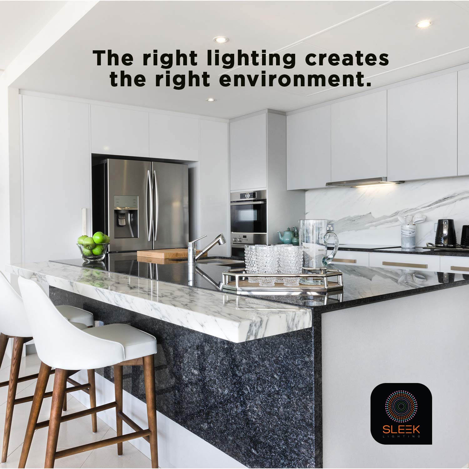 SLEEKLIGHTING ideal for kitchens and dining rooms with crisp task lighting