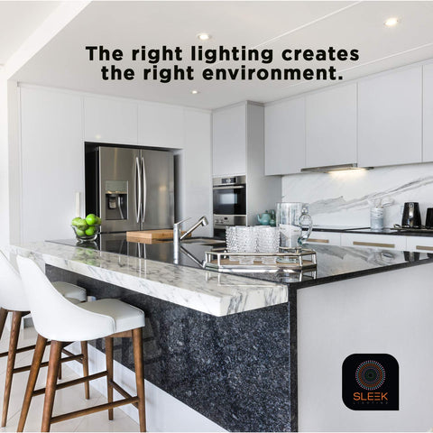 SLEEKLIGHTING ideal for kitchens and dining rooms with crisp task lighting