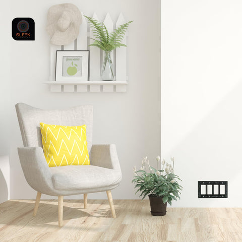 SLEEKLIGHTING wall plate fits standard 1-gang toggles; simple swap for an upgraded look.