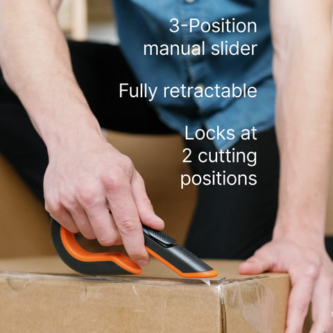 Slice compact box cutter ideal for packaging tasks and tight spaces