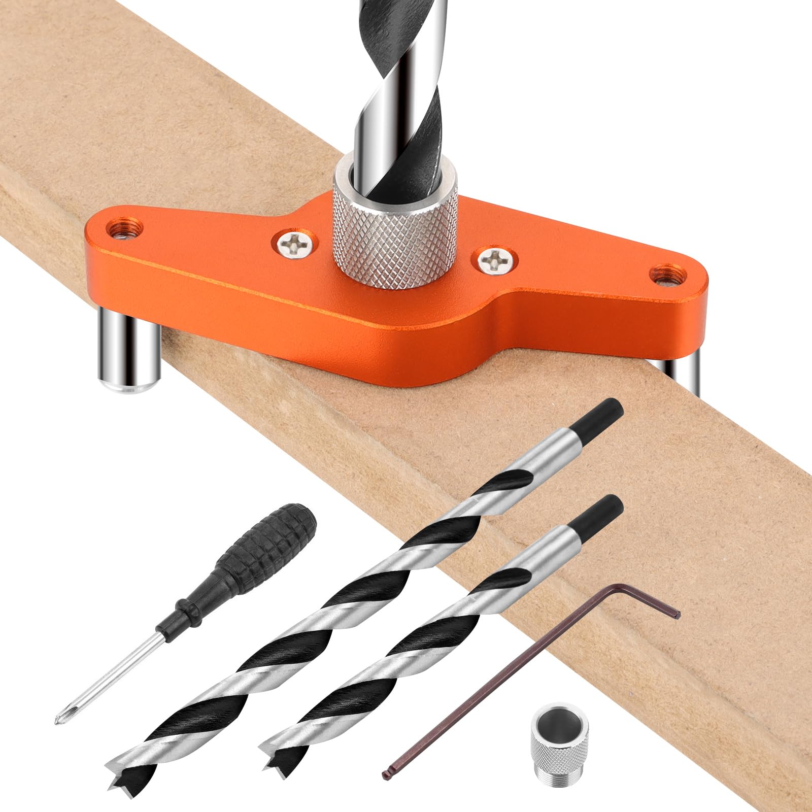 SLIIMU floating shelf dowel jig body for precise centered holes in wood projects