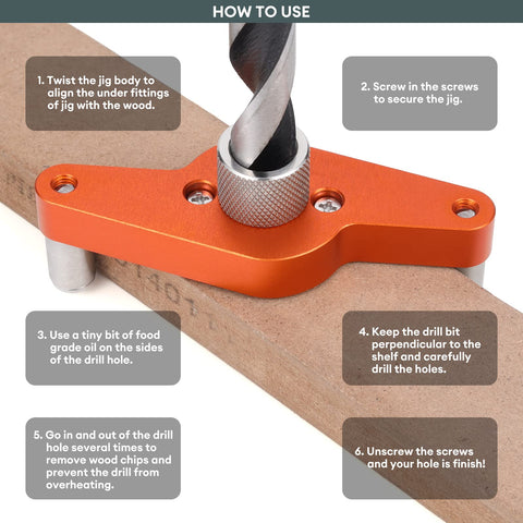SLIIMU straight-hole guide 1-2 inch for centered drilling