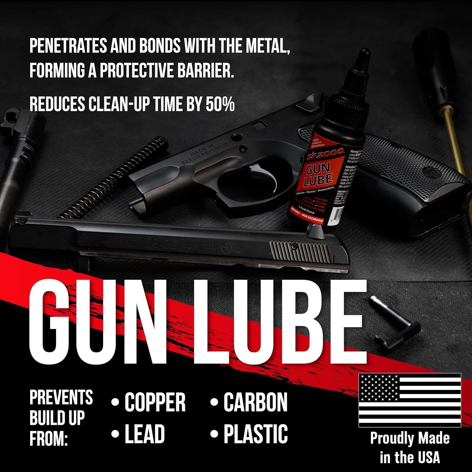 Slip 2000 Gun Lube needle-tip applicator enables precise lubrication in tight spaces.
