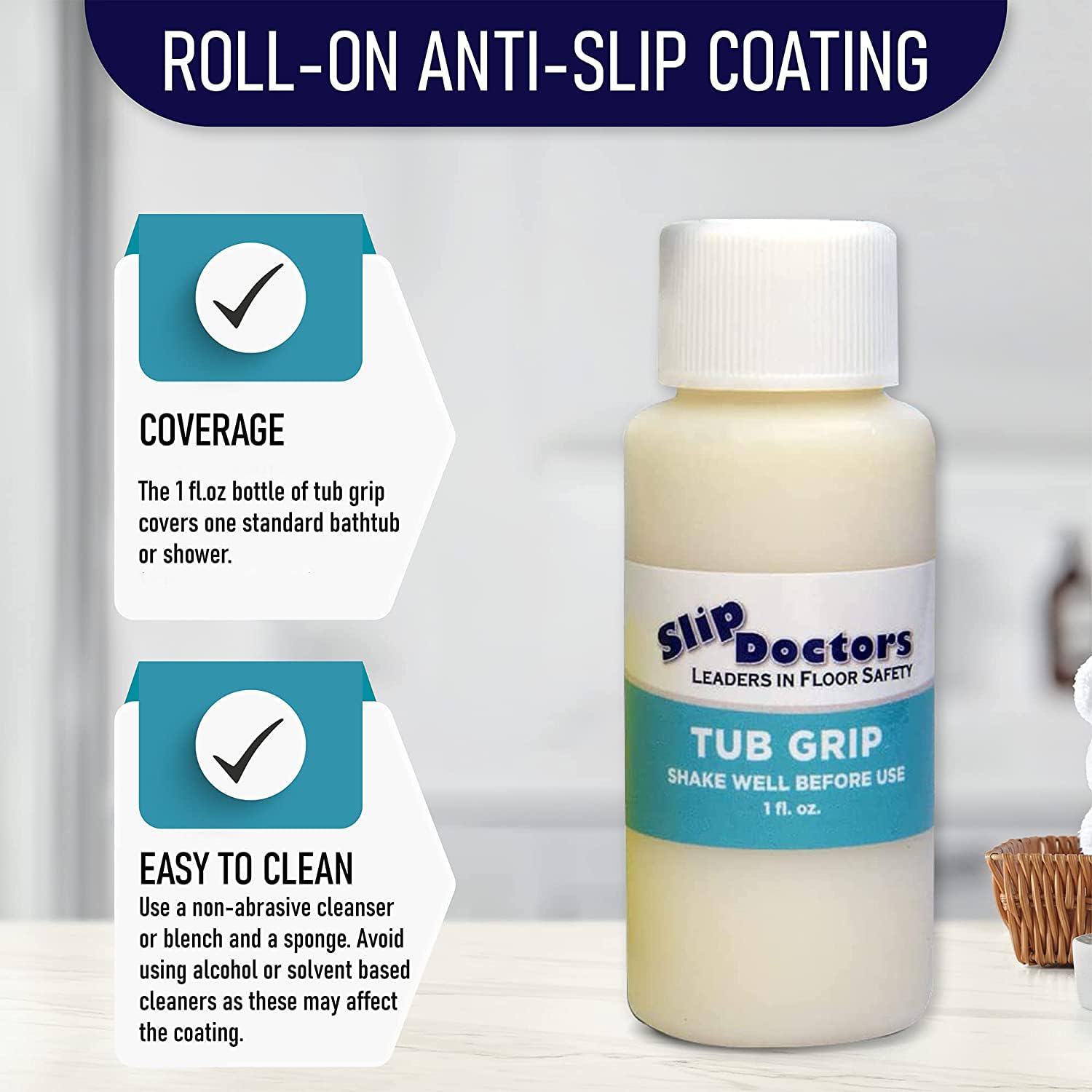 SlipDoctors Tub Grip barefoot-friendly texture improves comfort underfoot.