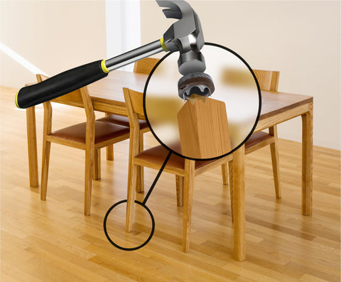Hammer-tap installation with Slipstick GorillaFelt glides for secure attachment.