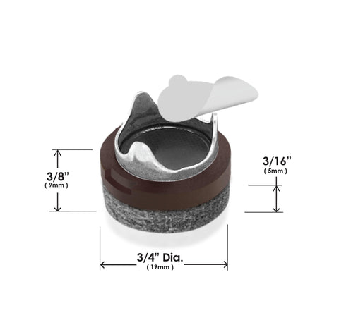 Nail-in GorillaFelt pad for wood chair legs installation