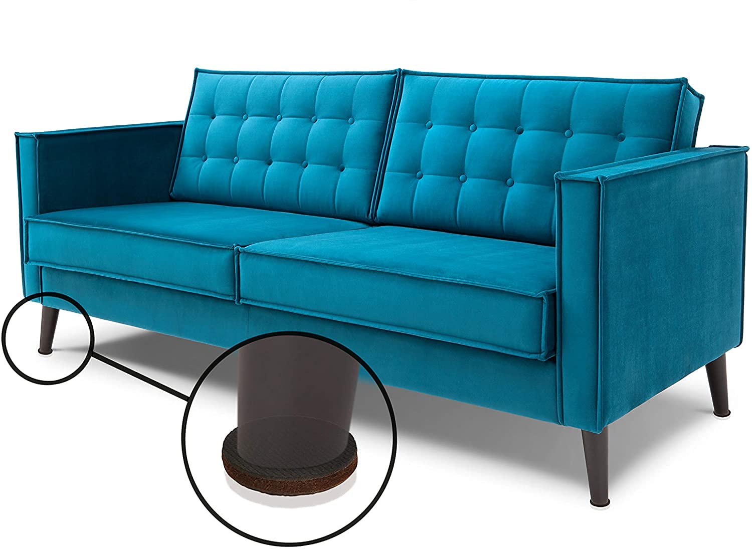 Slipstick GorillaPads with adhesive backings enable secure attachment to furniture.