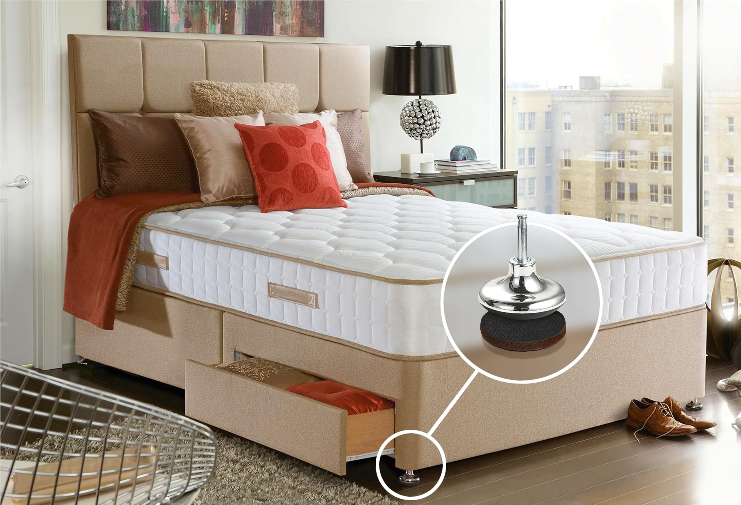 GorillaPads puncture-proof core supports durability under heavy furniture.