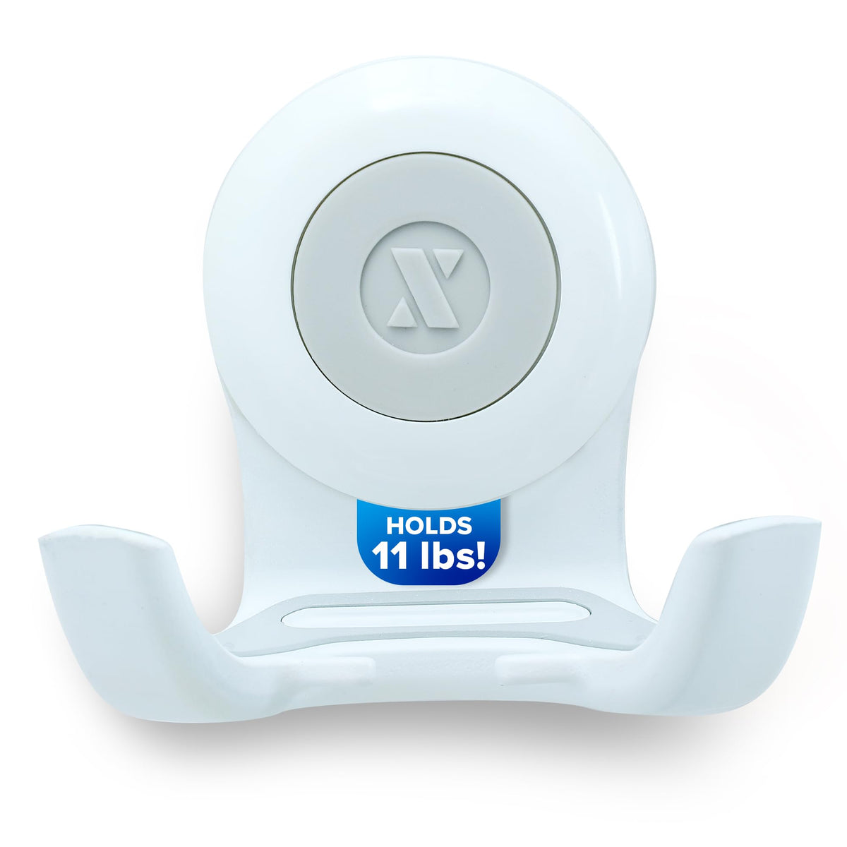 SlipX Solutions Power Lock suction cup hook securing a towel on a shower wall.