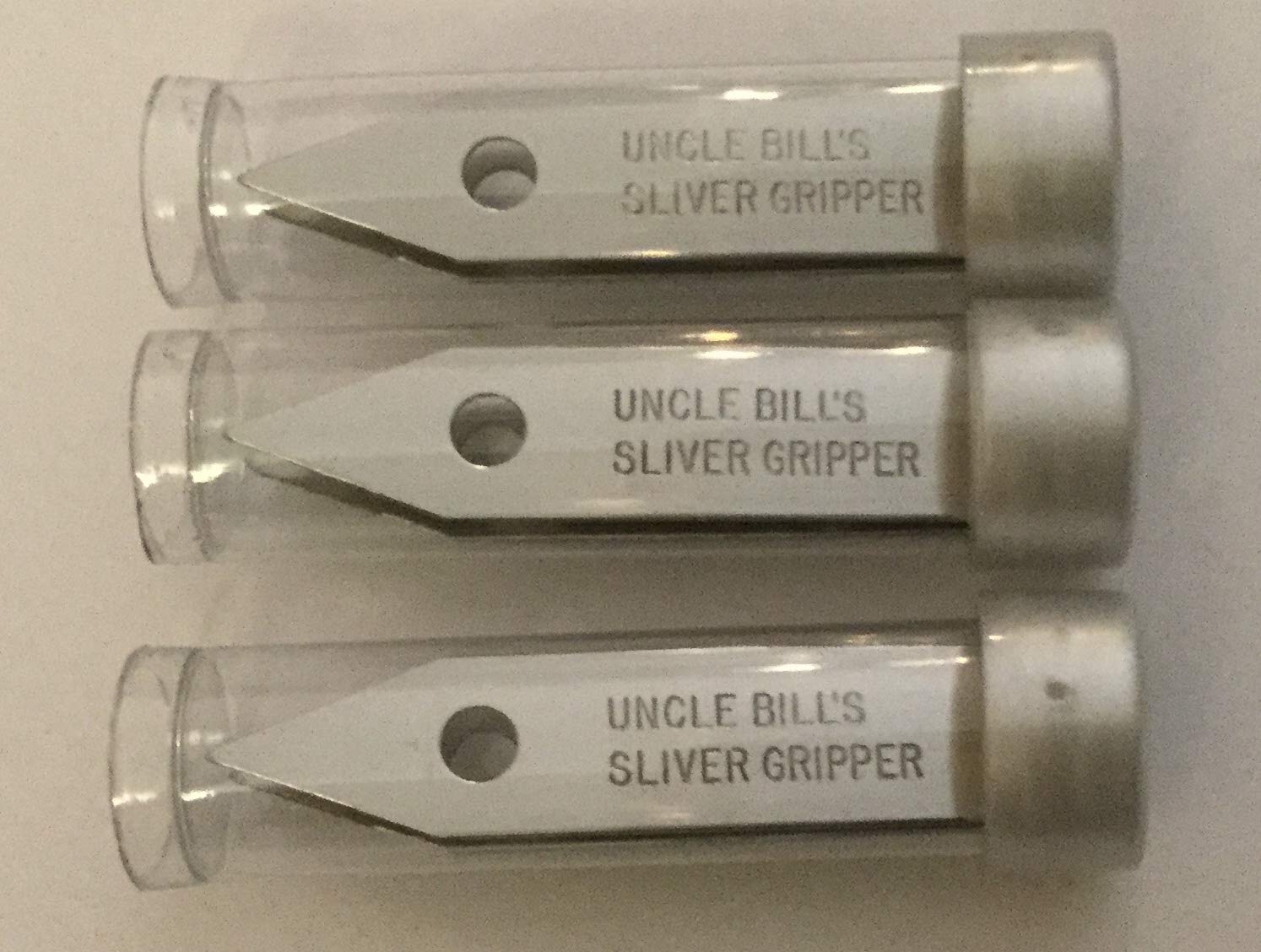 Sliver Gripper tweezers with a key chain clip for easy access on the go.