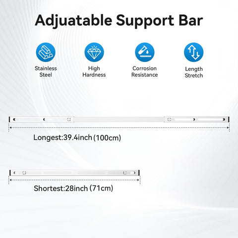 Slixune universal-fit brackets compatible with most undermount sinks.