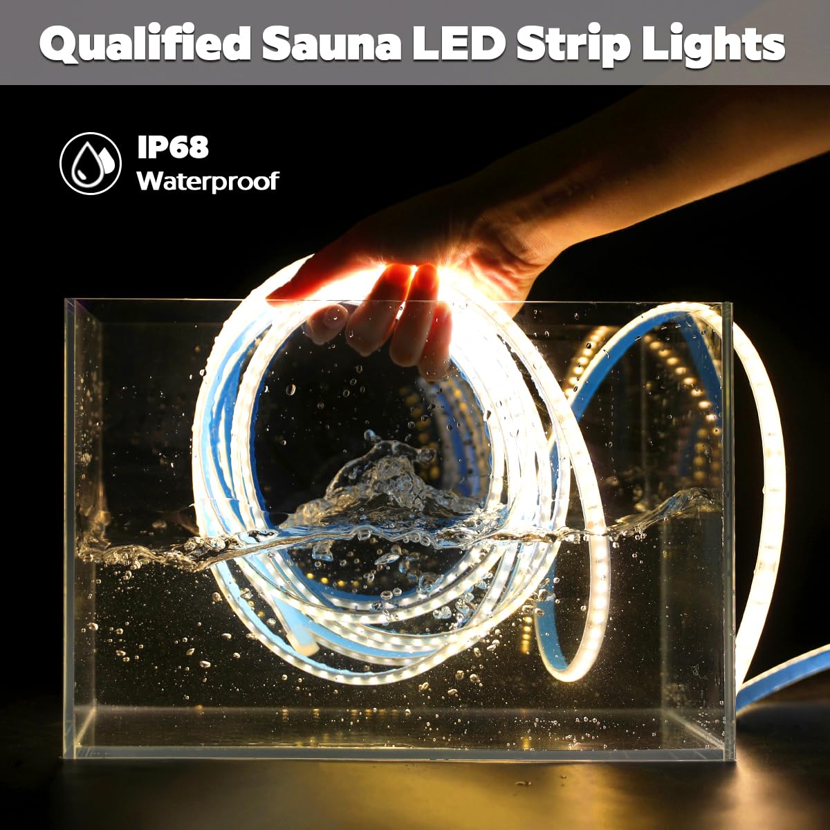 SLL HUT dimmable sauna strip to tailor brightness and mood