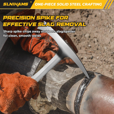 SLNIHAMS chipping hammer 2-in-1 spike and flat tip increases versatility