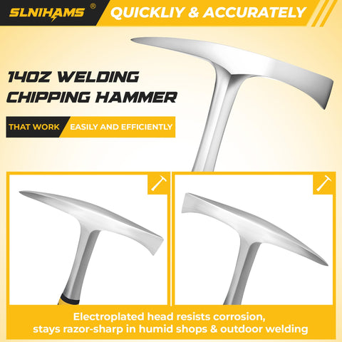 SLNIHAMS forged steel body delivers durability while remaining lighter than typical hammers