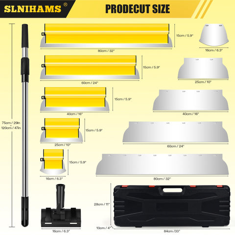 SLNIHAMS drywall skim blade 25-inch ideal for mid-size panels and efficient smoothing