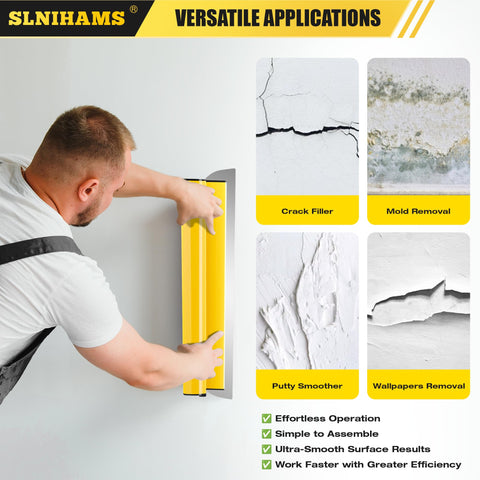 SLNIHAMS drywall skim blade 80cm reach enables high-ceiling work