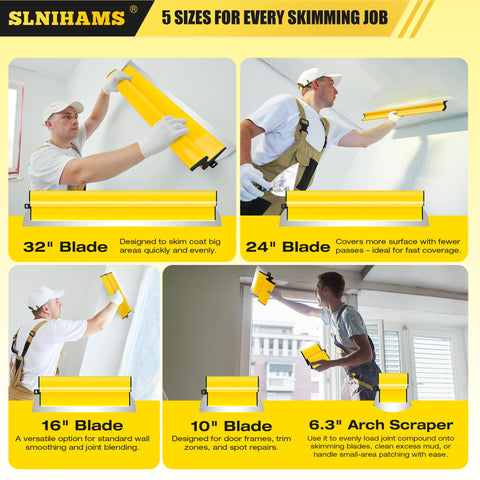 SLNIHAMS telescoping handle 29-47 inches extends reach with stable control