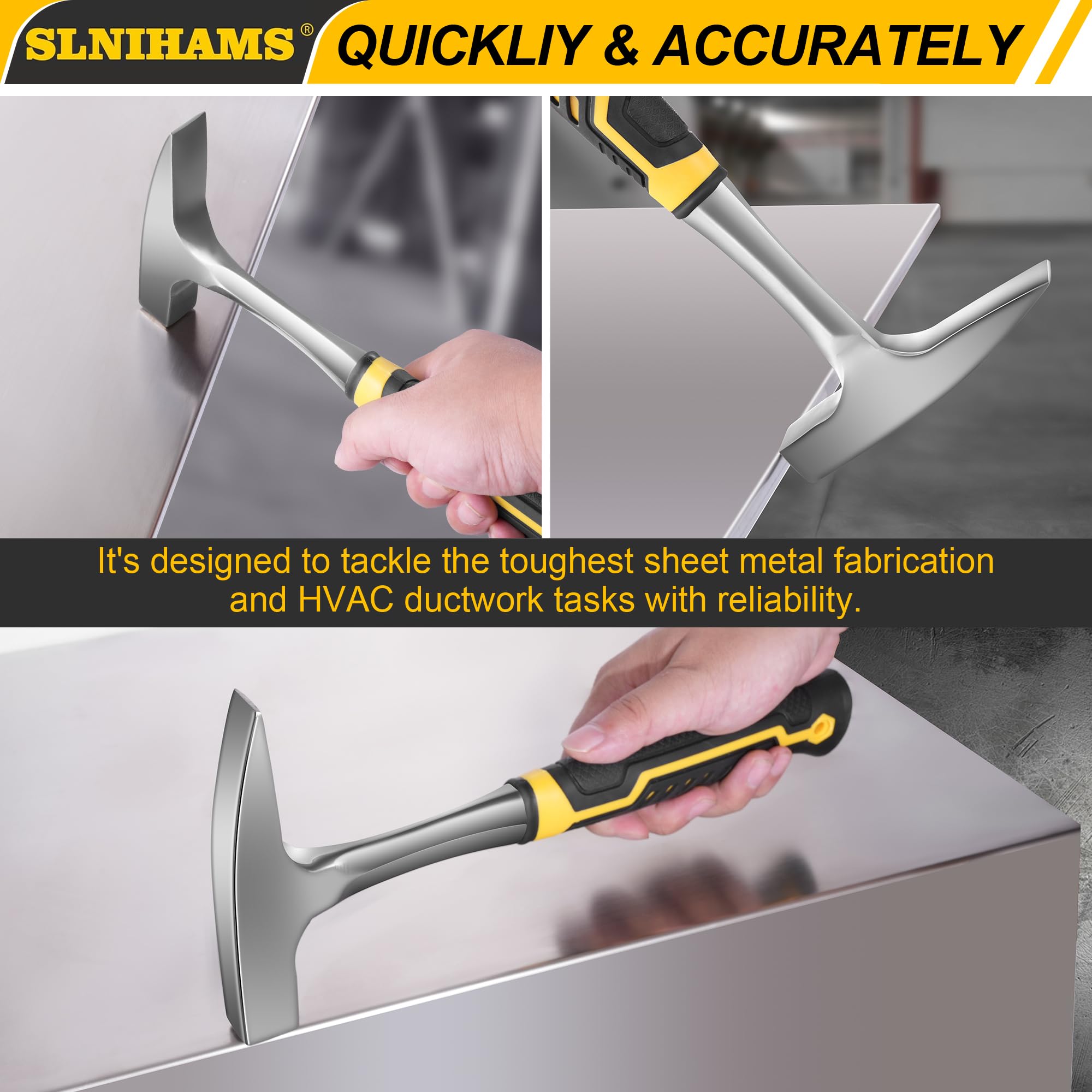 SLNIHAMS Tinner's Hammer supports welding prep and chipping tasks with a versatile design.