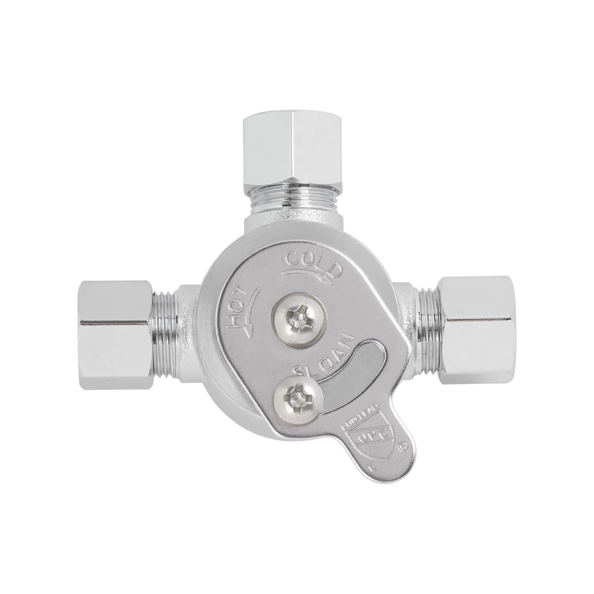 Sloan Mix-60-A below-deck valve demonstrates concealed installation for clean restrooms.
