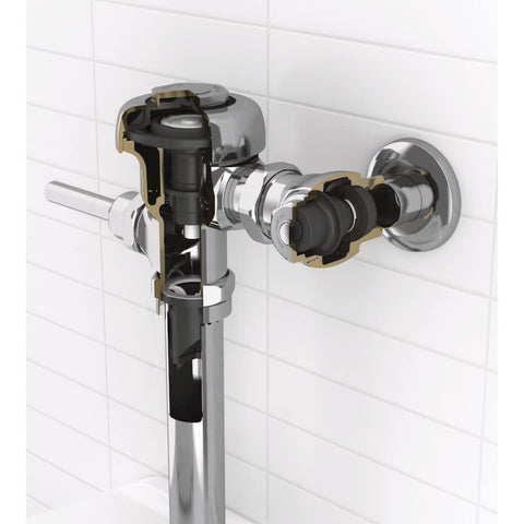 Sloan Regal 110 polished chrome finish adds sleek commercial styling.