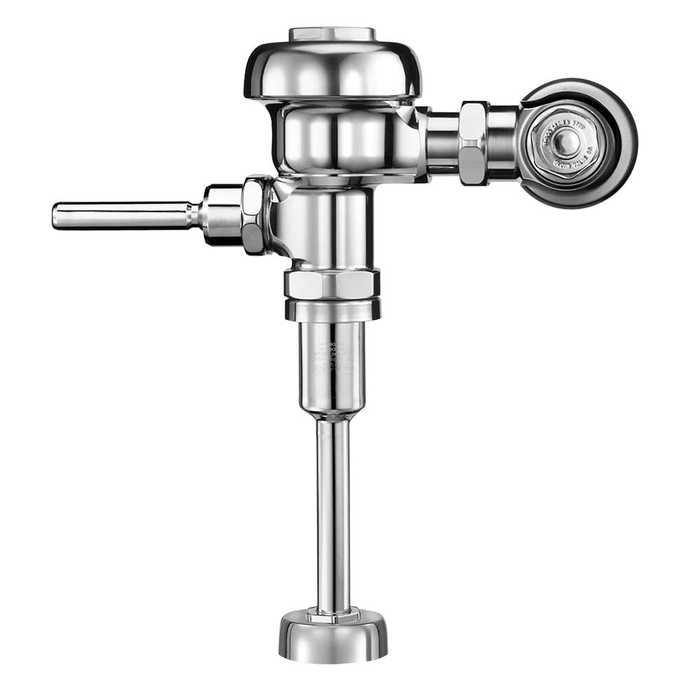 Sloan Regal186 exposed urinal flushometer front view with chrome finish