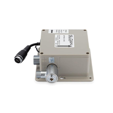 Installed Sloan SFP-40-A module with SF faucet demonstrates reliable performance.
