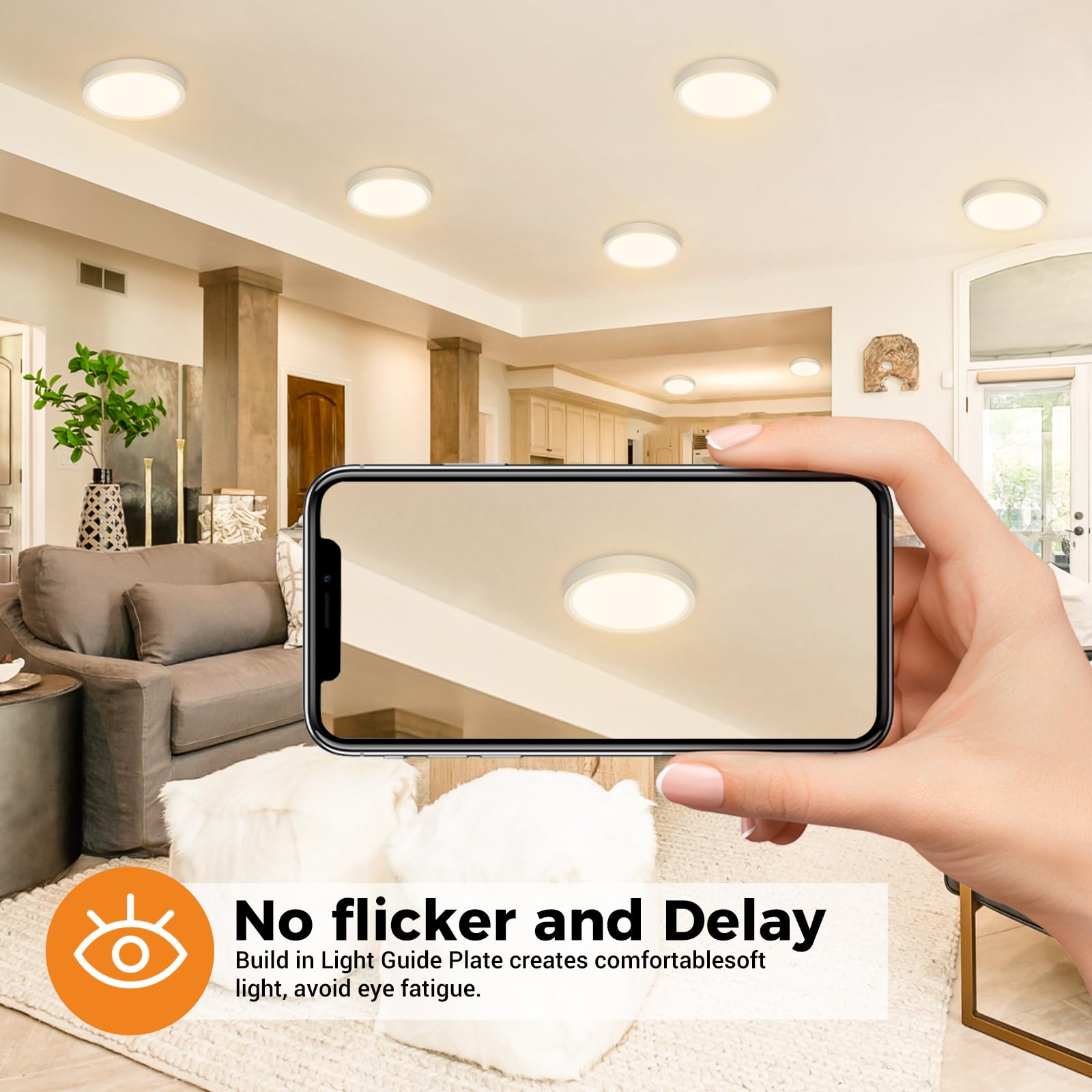 Slochi 12-pack daylight ultra-thin flush mount profile