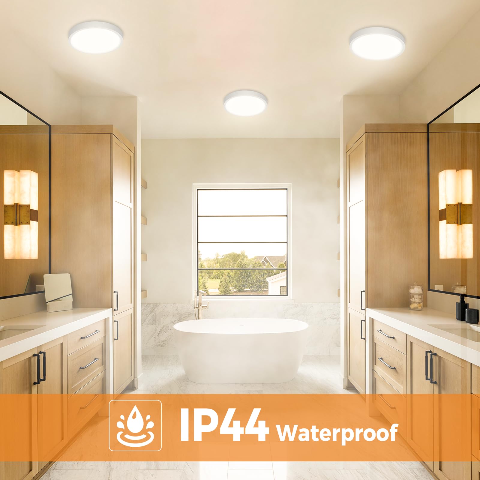 Slochi 12-pack installation-friendly flush mount installed by one person
