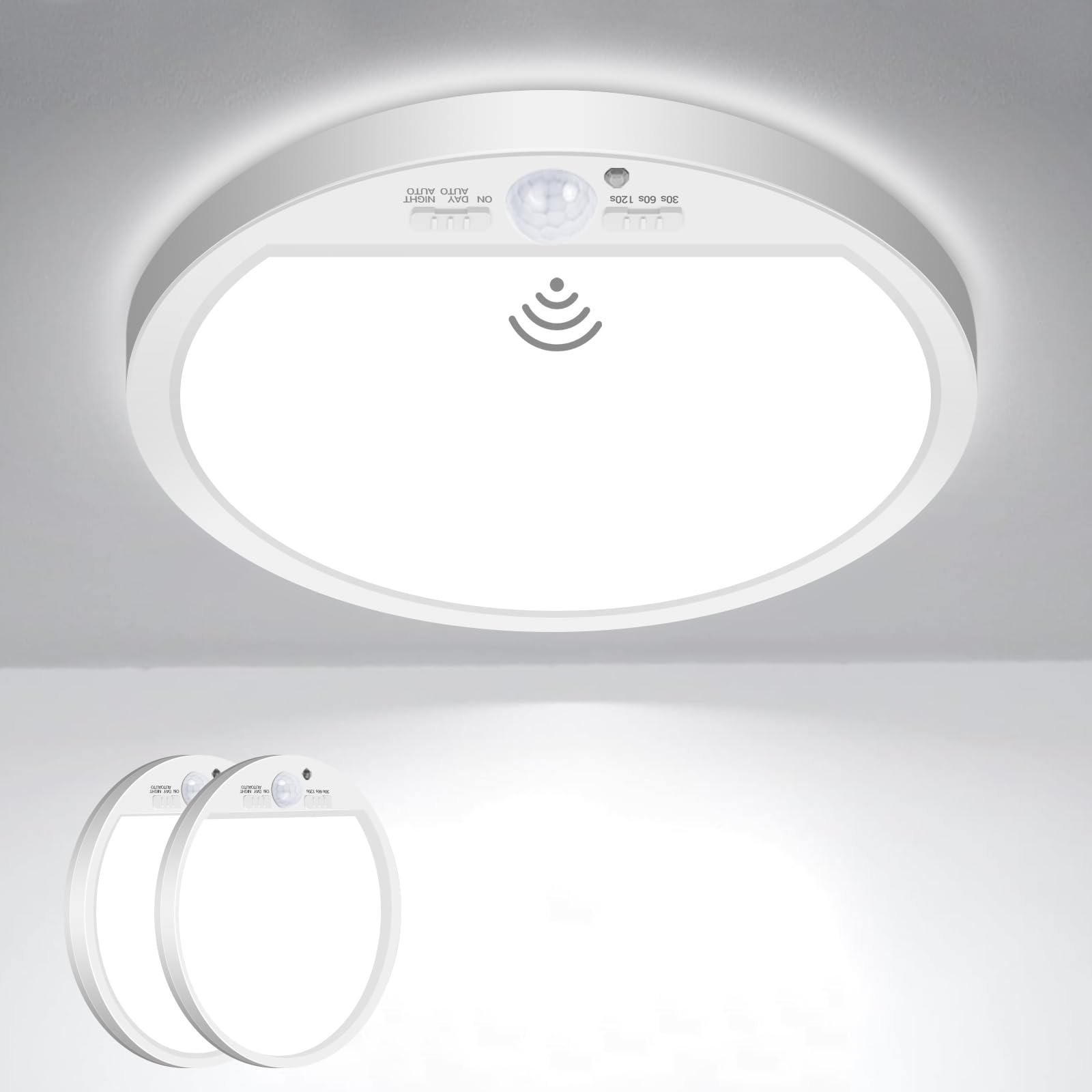 slochi 2Pack motion sensor light on ceiling provides hands-free illumination