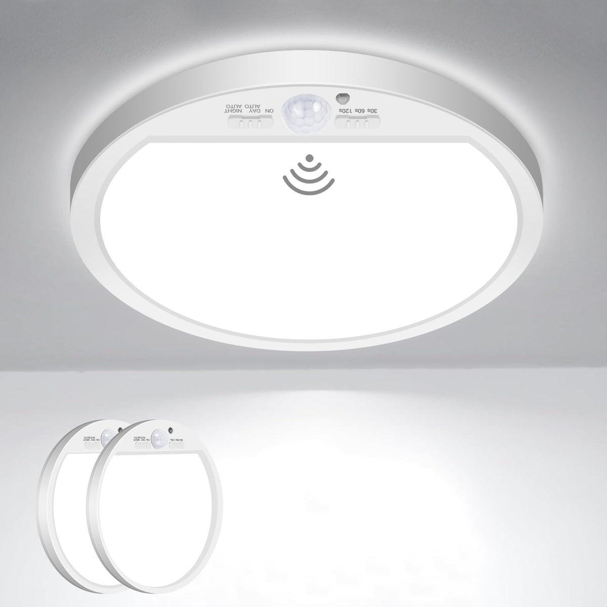 slochi 2Pack motion sensor light on ceiling provides hands-free illumination