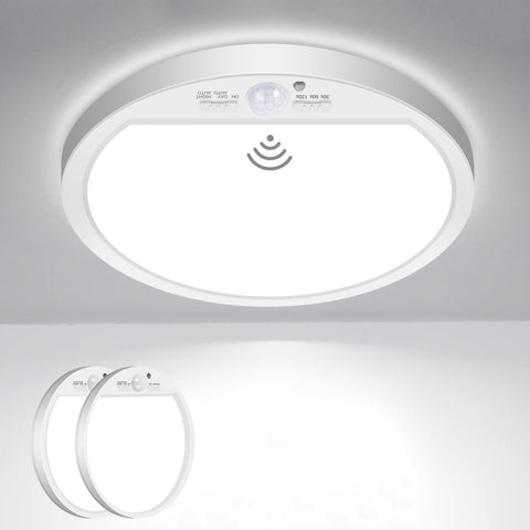 slochi 2Pack motion sensor light on ceiling provides hands-free illumination