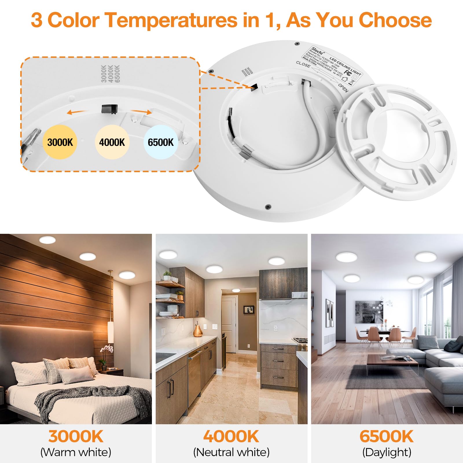 slochi color temperature adjustable fixture provides 4000K neutral task lighting