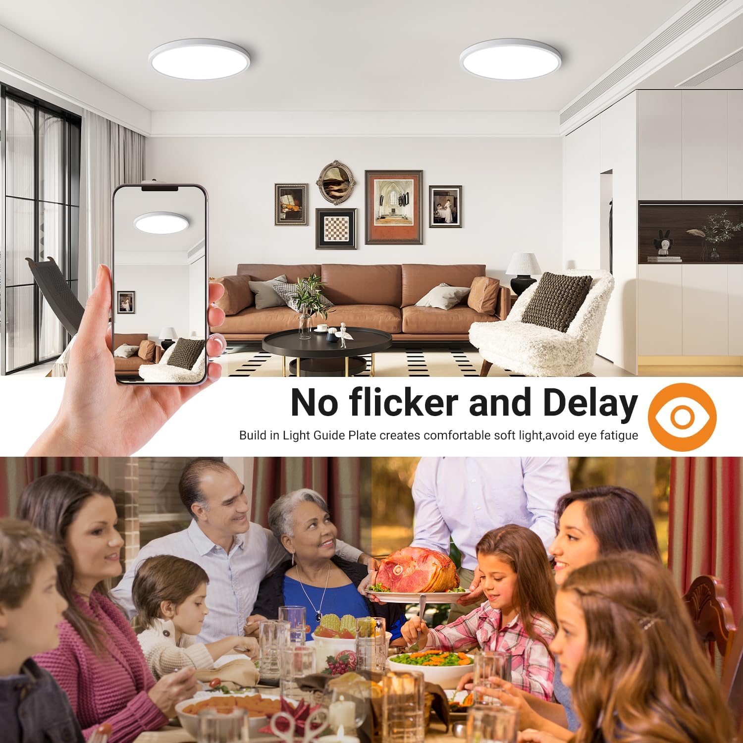 Slochi 24W 3200LM energy-saving design delivers bright efficiency.