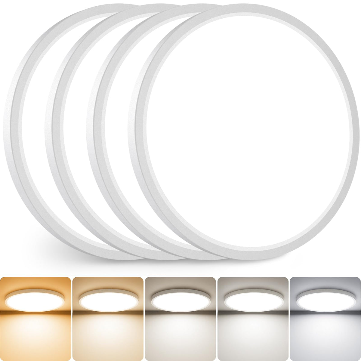 Slochi 4Pack pack-shot showing a slim flush-mount ceiling light for modern interiors.