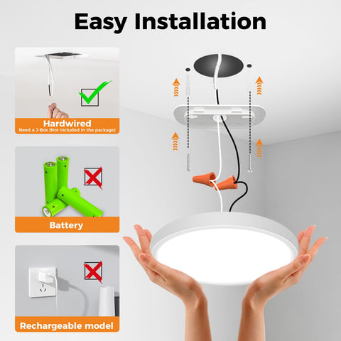 Slochi 7-inch LED ceiling light with motion detection for convenient stairwell lighting.