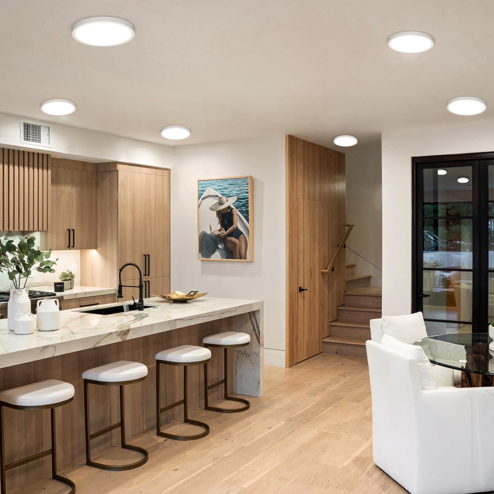 Slochi easy install flush mount with quick setup guide.