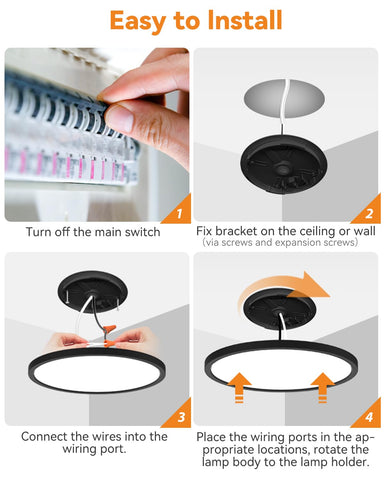 Slochi easy installation guide supports quick ceiling light mounting.