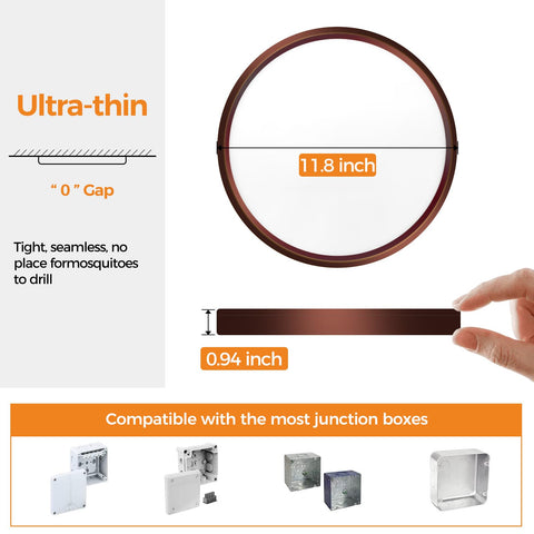 Slochi flush mount light installation guide shows quick mounting steps for fast setup.